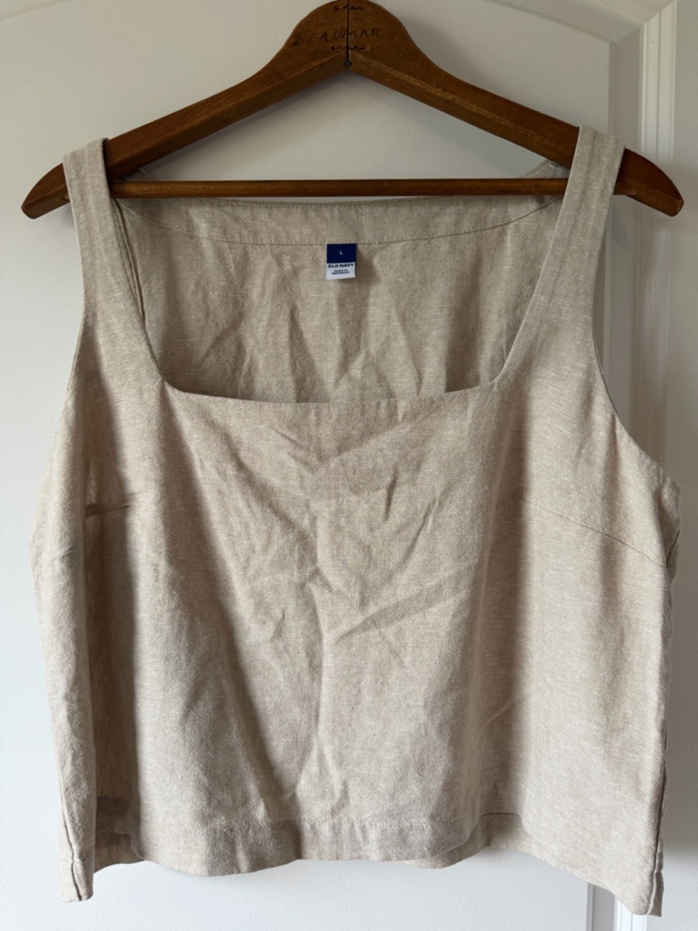 Old Navy Classic Basic Square Neck Linen-Blend Tank
